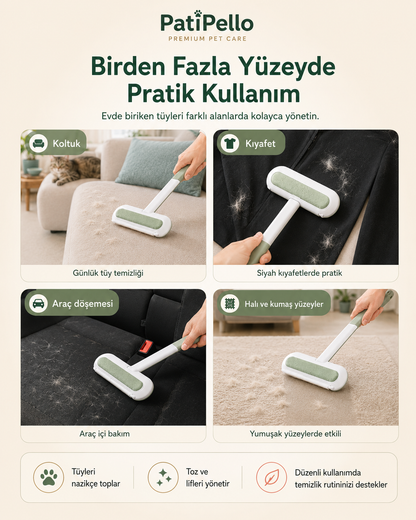 PatiPello 4ü 1 Arada Tüy Temizleme Fırçası