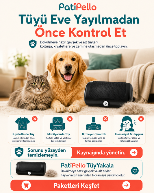 PatiPello TüyYakala Alt Tüy Tarağı