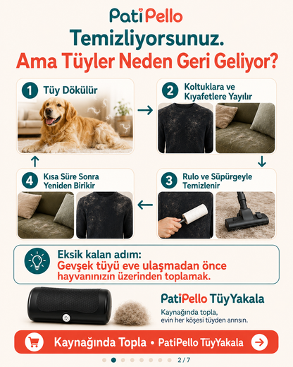 PatiPello TüyYakala Alt Tüy Tarağı