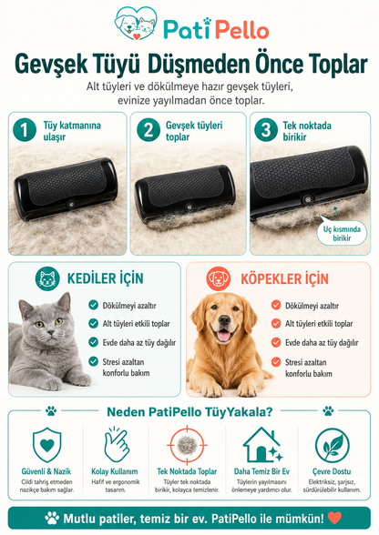 PatiPello TüyYakala Alt Tüy Tarağı