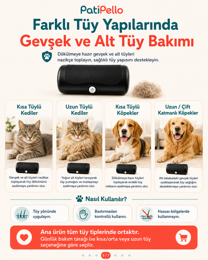 PatiPello TüyYakala Alt Tüy Tarağı